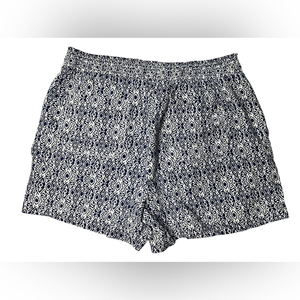 Briggs New York Size XL Women’s Shorts Linen Blend Pull-On Summer Blue White - Picture 5 of 16